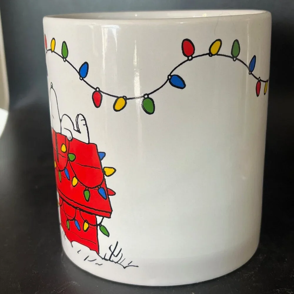 Peanuts 2023‎ Christmas Coffee Mug Snoopy Woodstock ZRike Brands 5” Ceramic